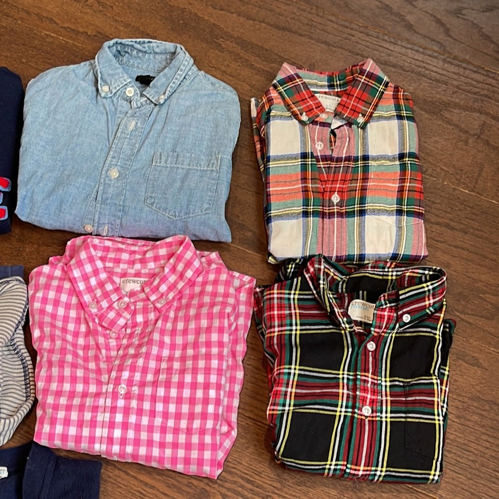 Boys Crewcuts Bundle of 7 Long Sleeve Tops Size 6/7