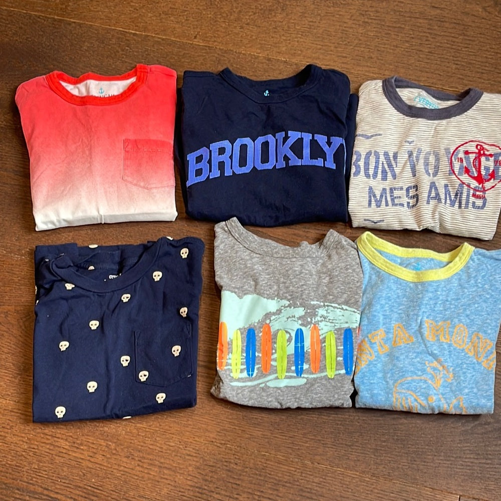 Boys Bundle of 6 Crewcuts Short Sleeve T-Shirts all Size 6/7