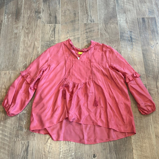 Roberta Roller Rabbit Woman’s Coral Blouse Size Extra Large