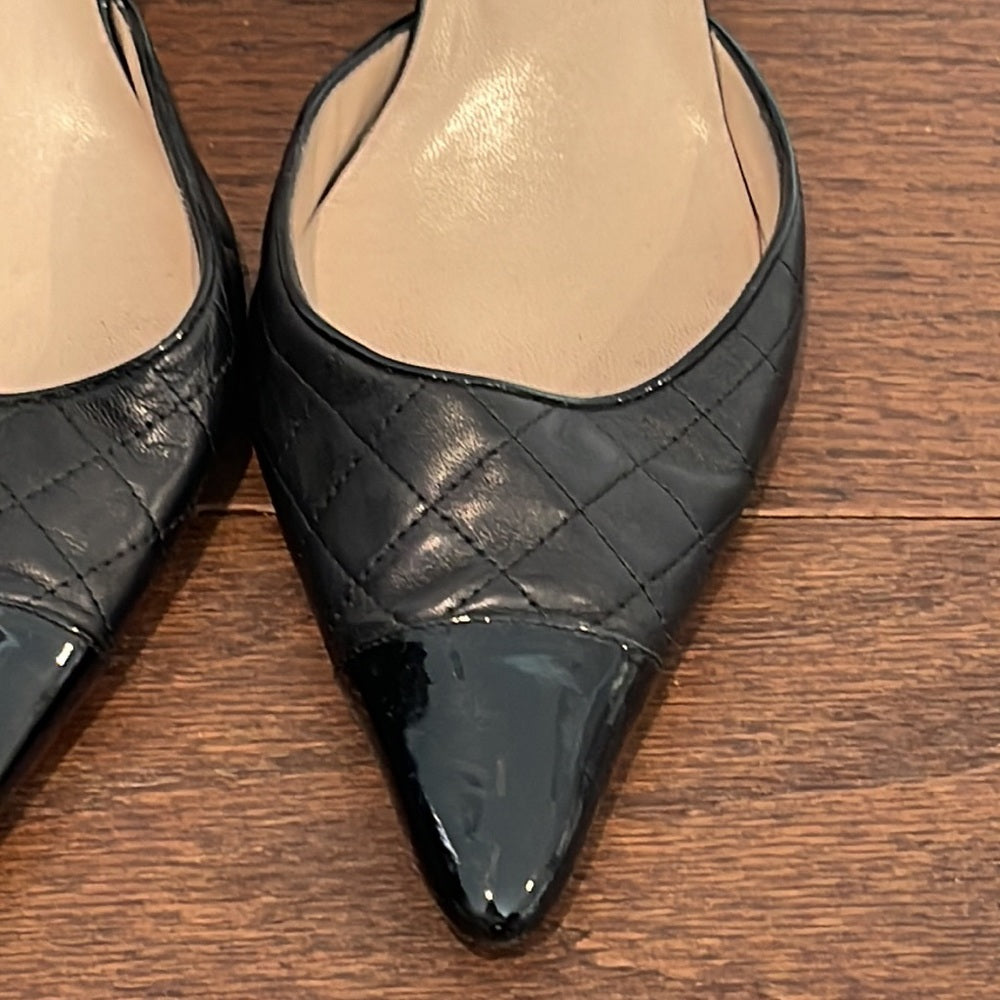 Manolo Blahnik Women’s Black Patent Leather Sling Back Size 41.5 / 11.5