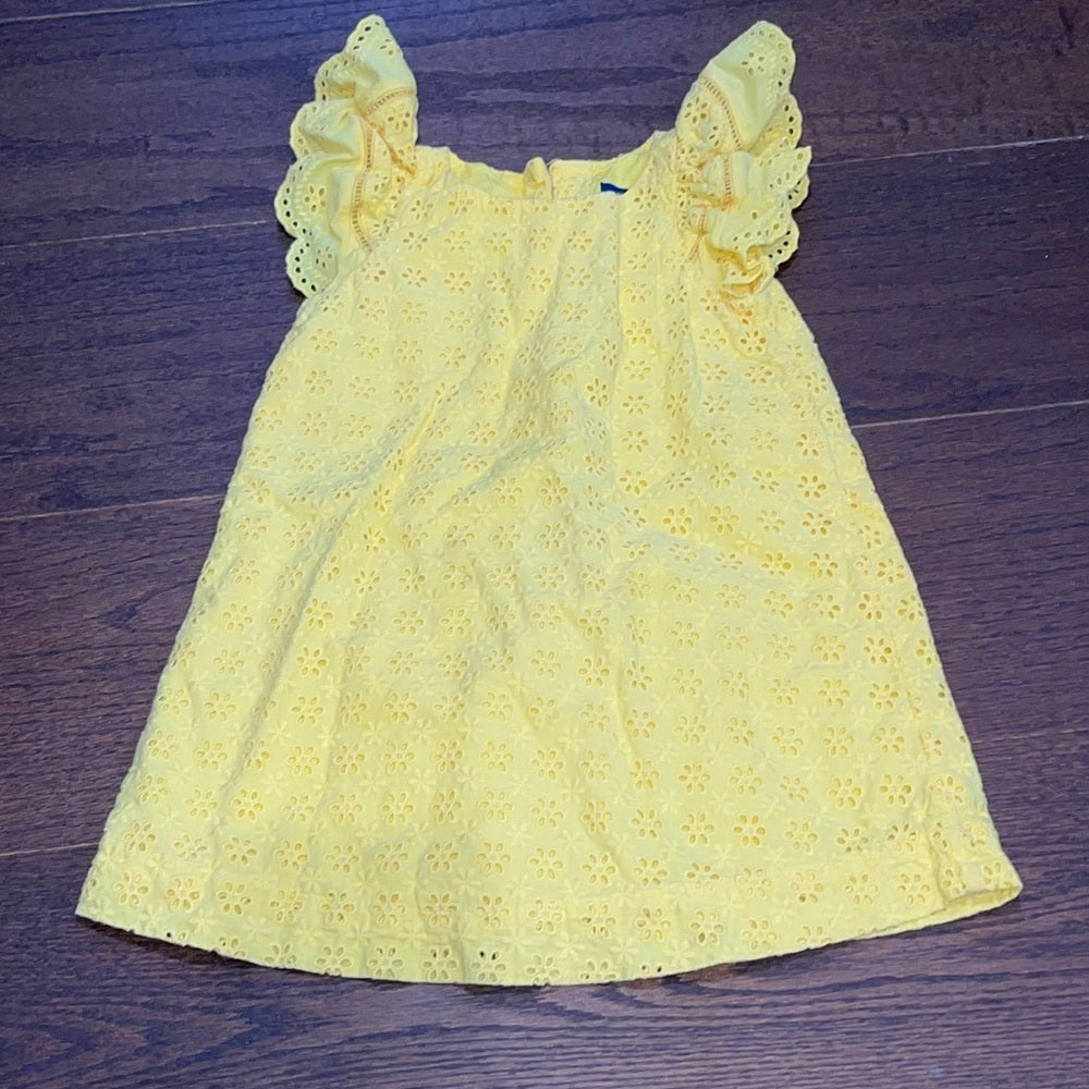 Ralph Lauren Girls Yellow Eyelet Dress Size 3T
