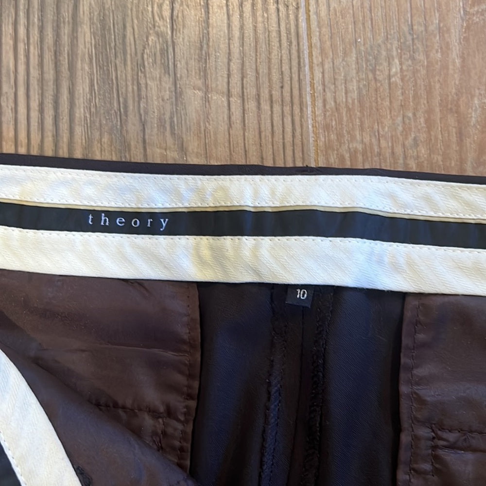 Theory Woman’s Brown Slacks Size 10