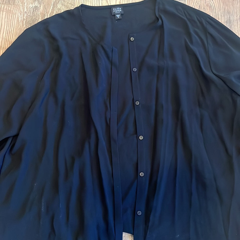 Eileen Fisher Woman’s Black Cardigan Size 1X