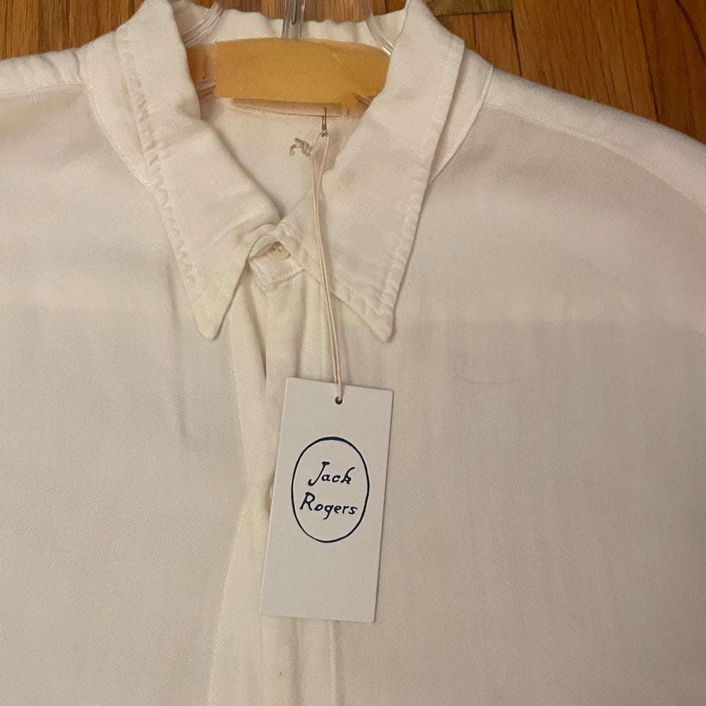 Jack Rogers White Button Up Shirt Size Medium