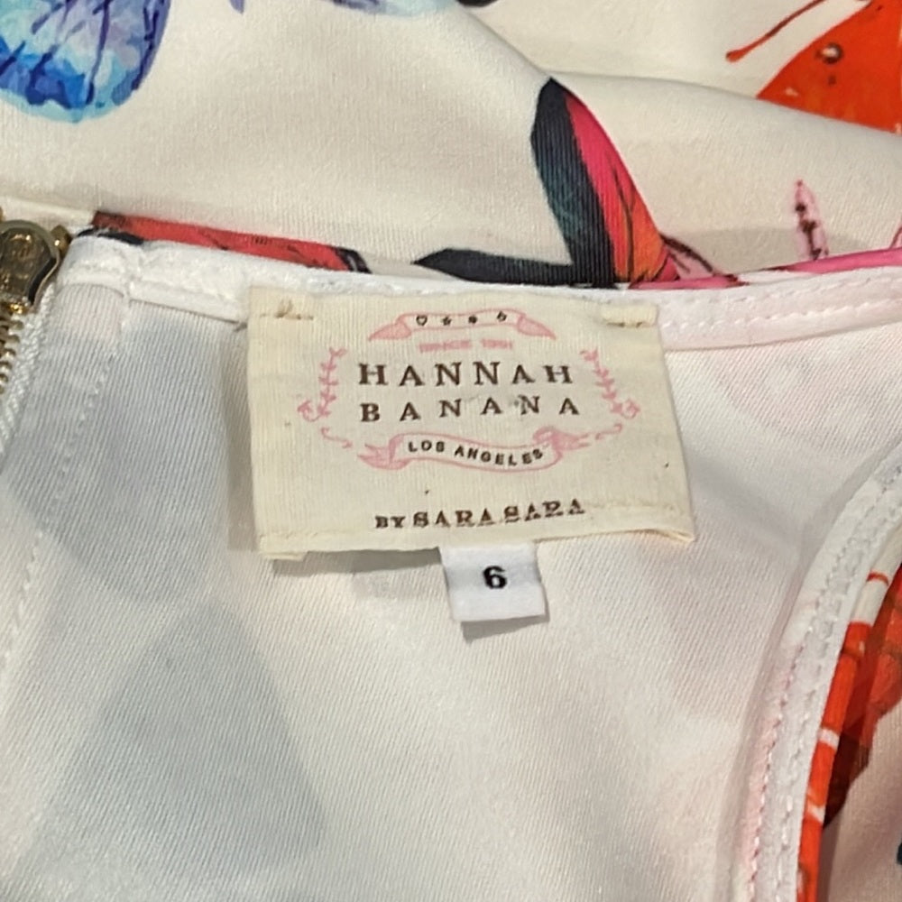 Hannah Banana Butterfly Girls Sleeveless Dress Size 6