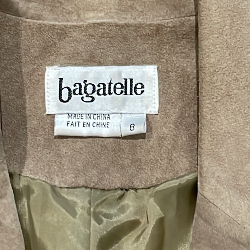 Bagatelle Tan Suede Women’s Blazer Size 8