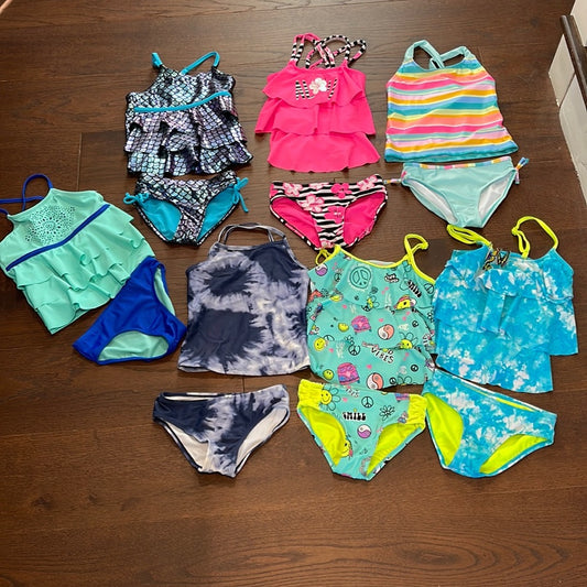 Girls Bundle Tankini Bathing Suits Size 7