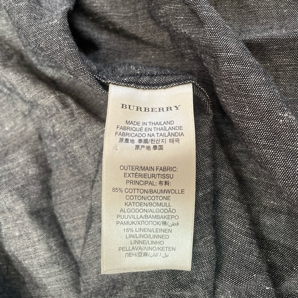 Burberry Brit Grey Button Down Long Sleeve Size XL