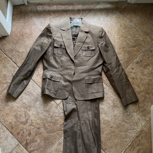 Tahari Women’s Tan pantsuit, size 10