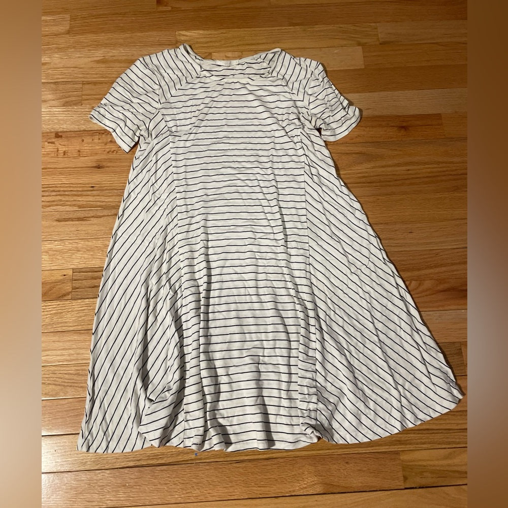 Lush Black and White Striped Dress Size Large