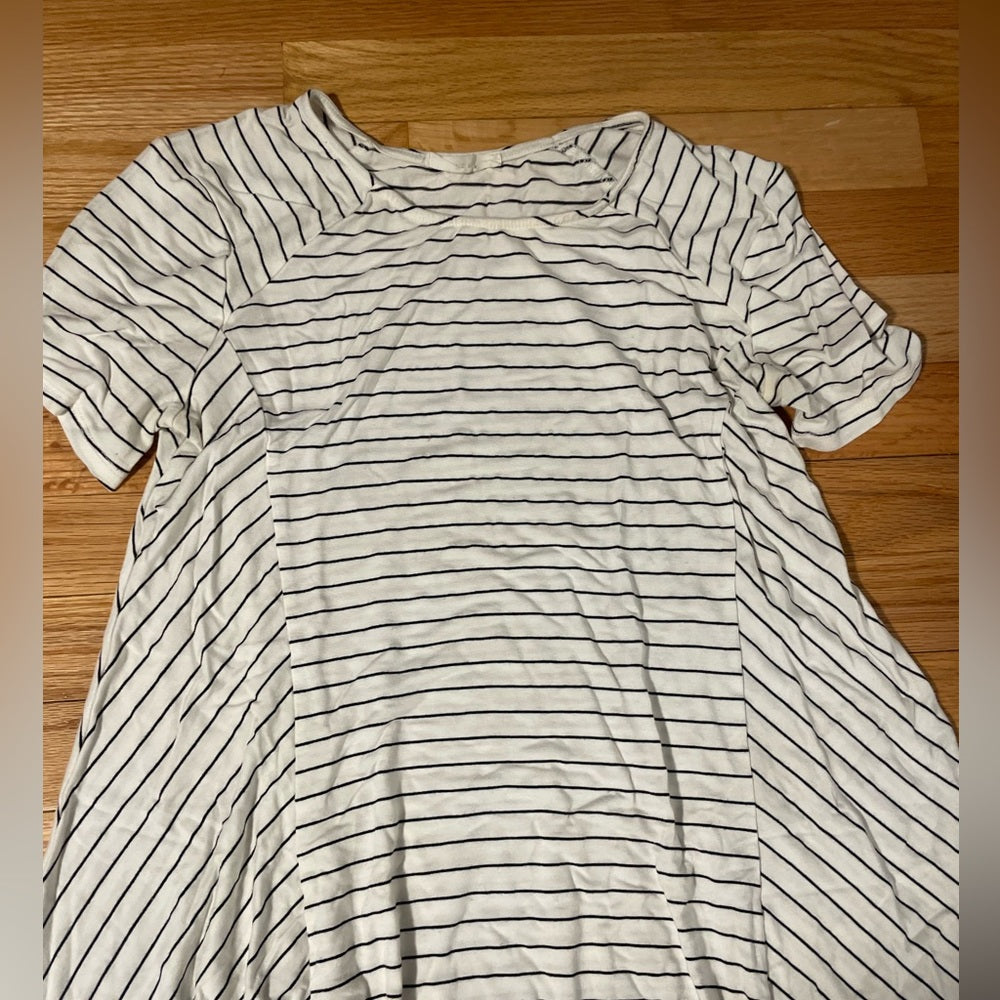 Lush Black and White Striped Dress Size Large
