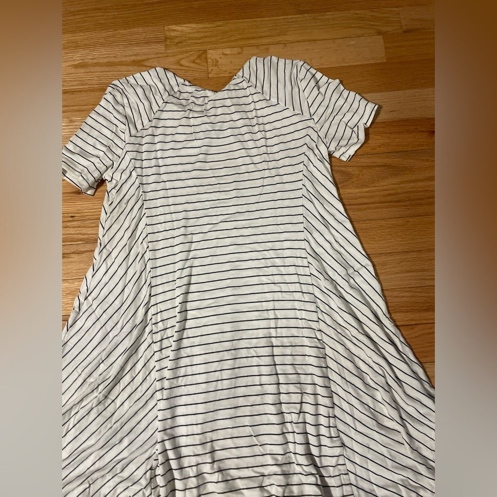 Lush Black and White Striped Dress Size Large