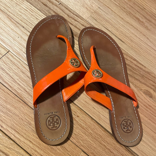 Tory Burch Orange Sandals Size 7.5