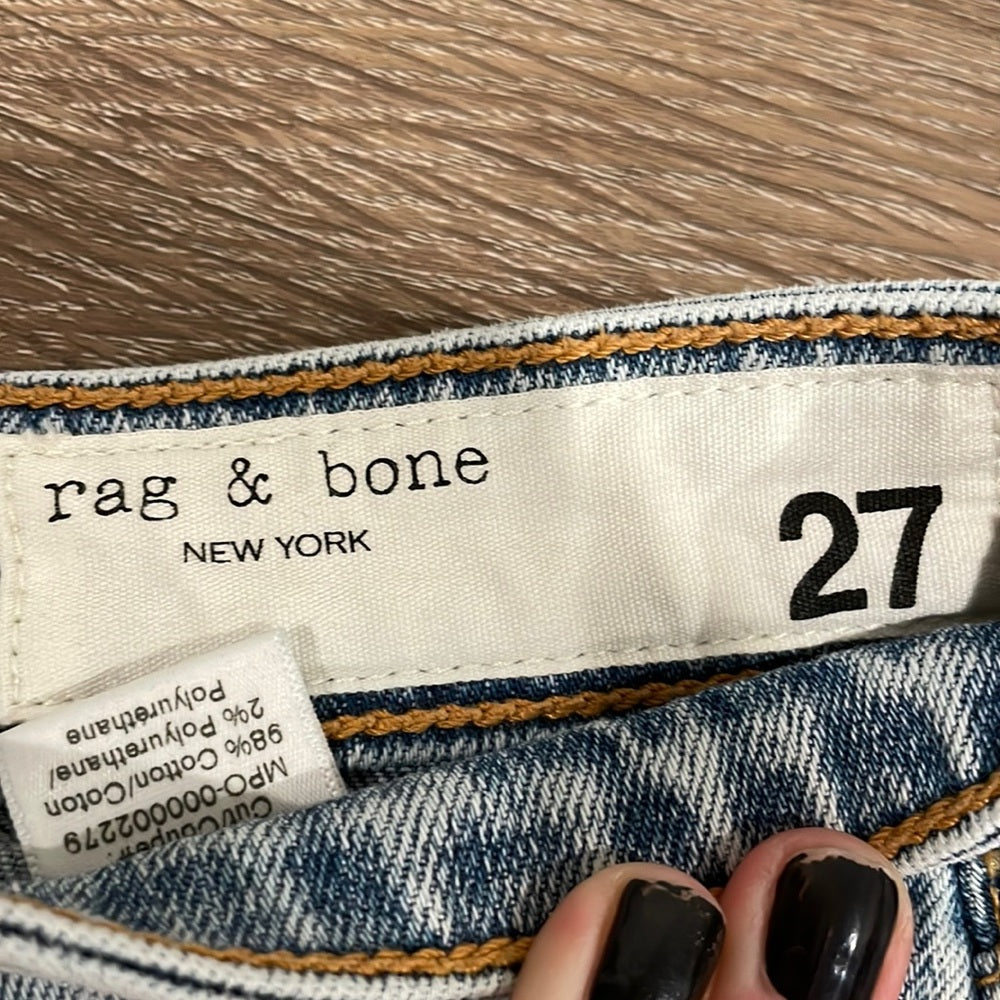 Rag & Bone Women’s High-Rise Cuffed Denim Shorts - 27