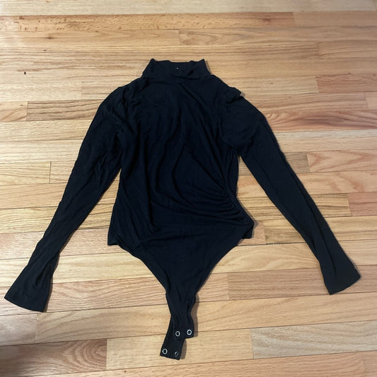 Good American Black Turtle Neck Body Suit Size 2