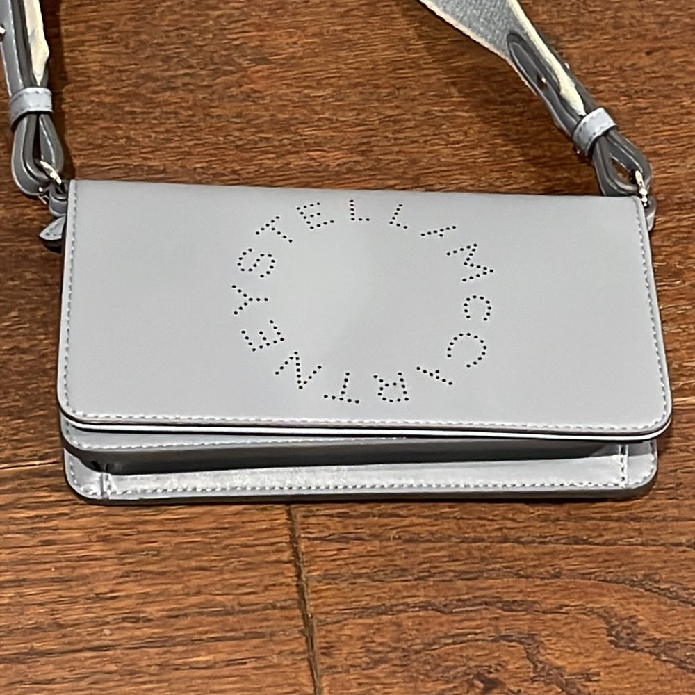 Stella McCartney Light Blue Wallet on A Strap Bag