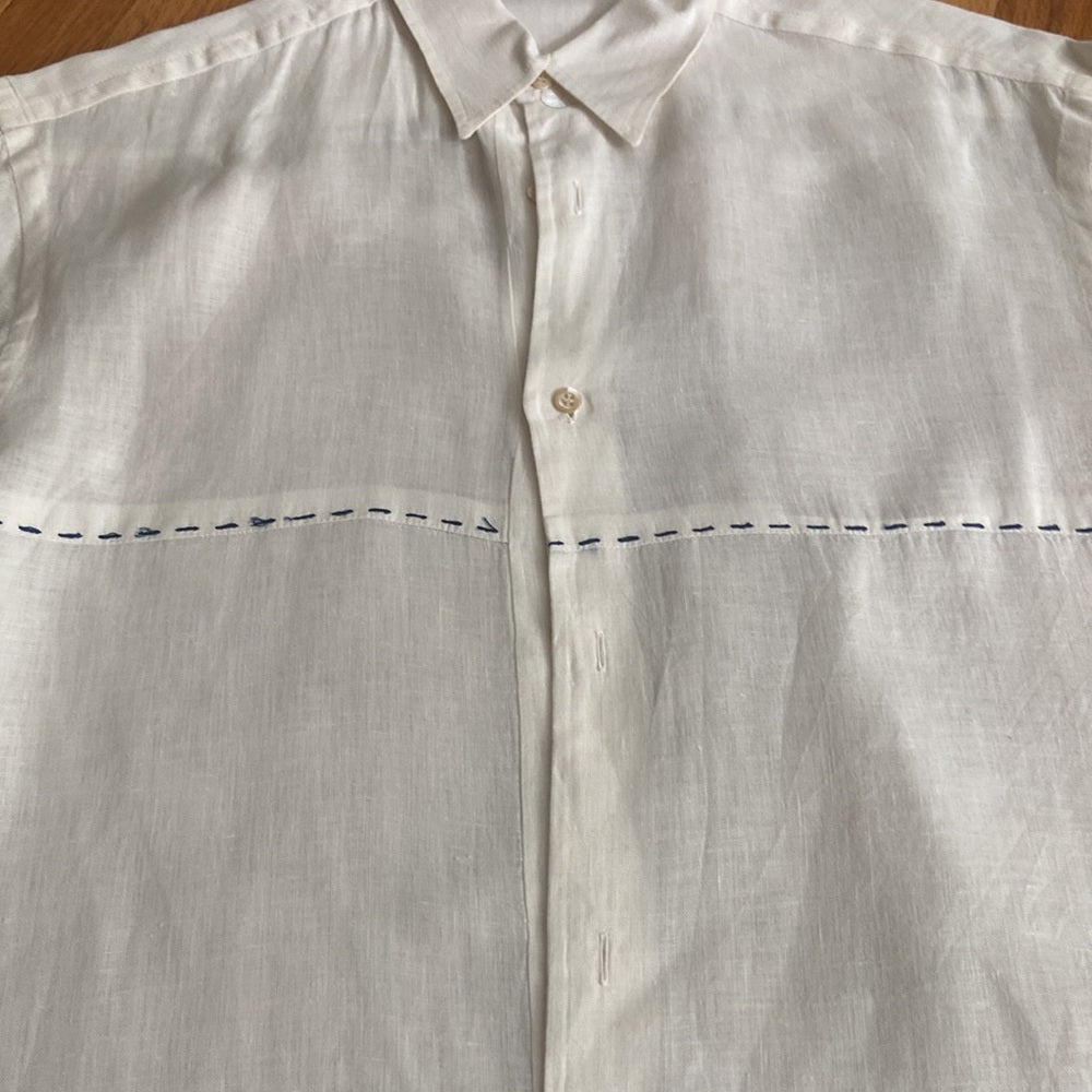 Men’s Cortigiani button down. Cream. Size 52