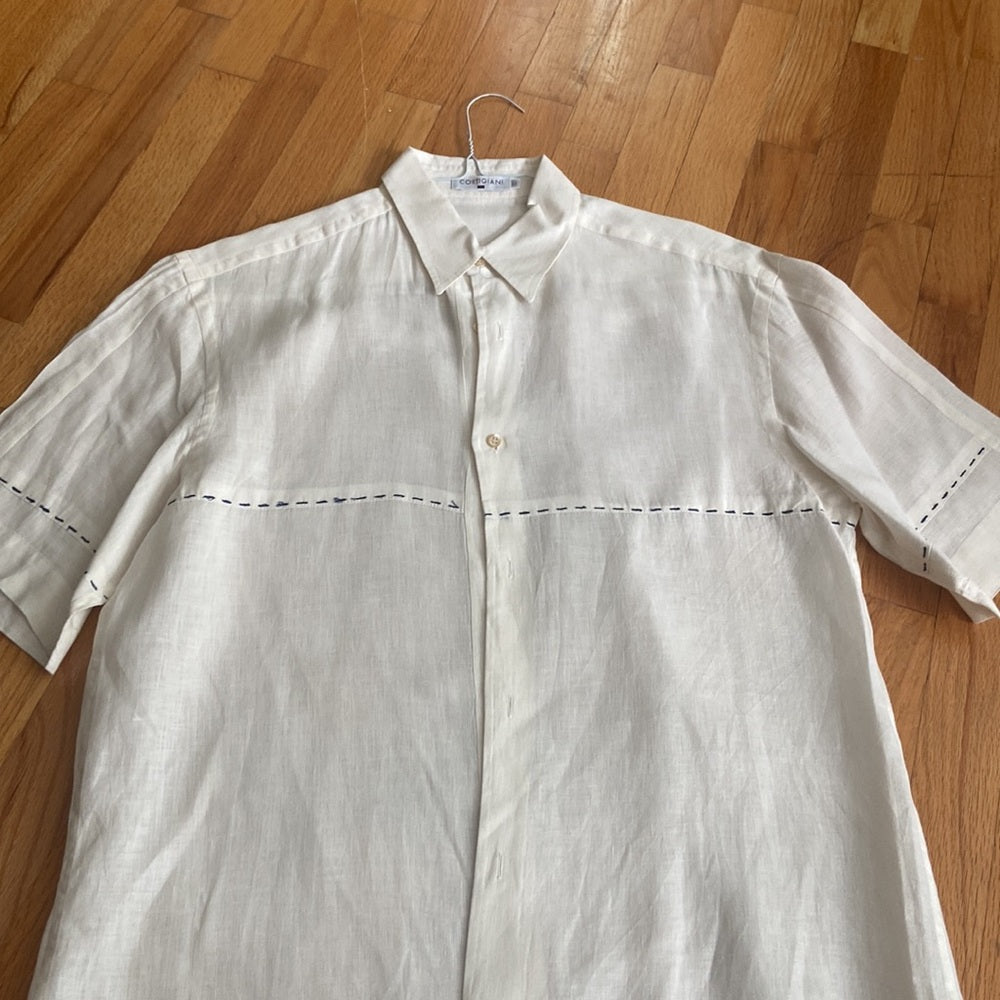 Men’s Cortigiani button down. Cream. Size 52