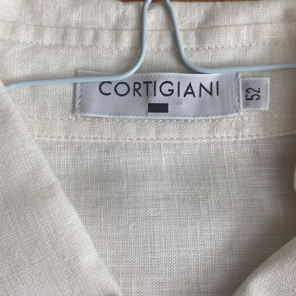 Men’s Cortigiani button down. Cream. Size 52