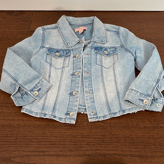 Squeeze Girls Jean Jacket With Flip Sequins Size 6x