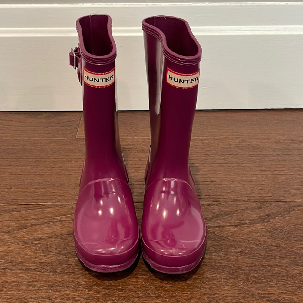 Hunter Girls Purple Rain Boots Size 1