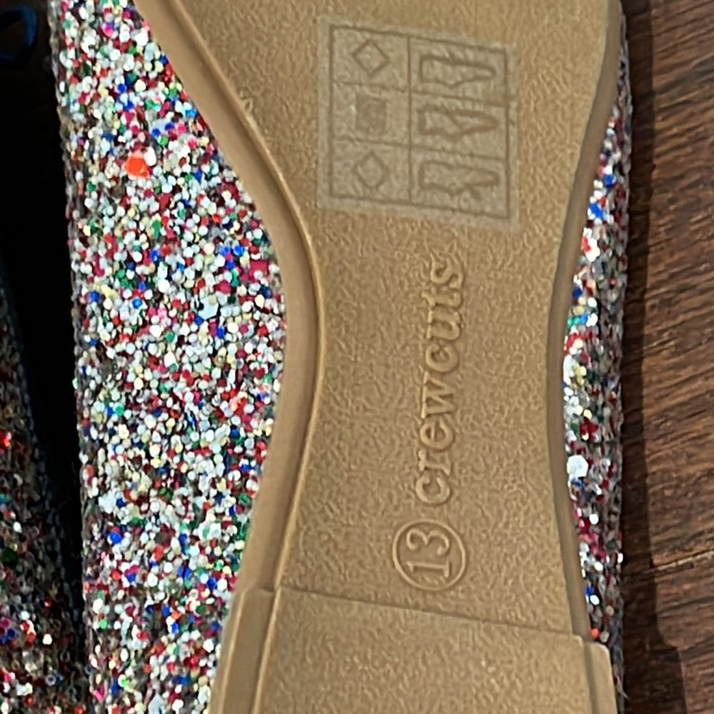 Crewcuts Girls Sparkly Ballet Flats Size 13