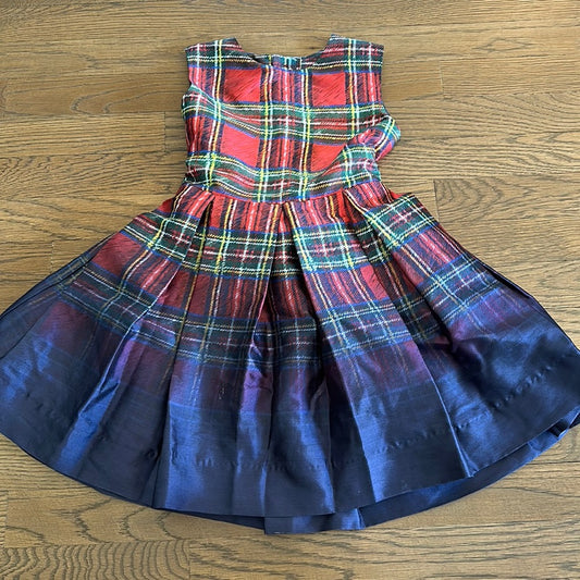 Oscar de la Renta Girl’s Plaid Bow Dress - Size 5Y