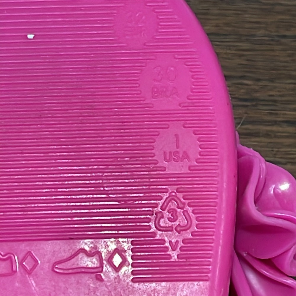 Mini Melissa Girls Pink Thong Flip Flops Size 1