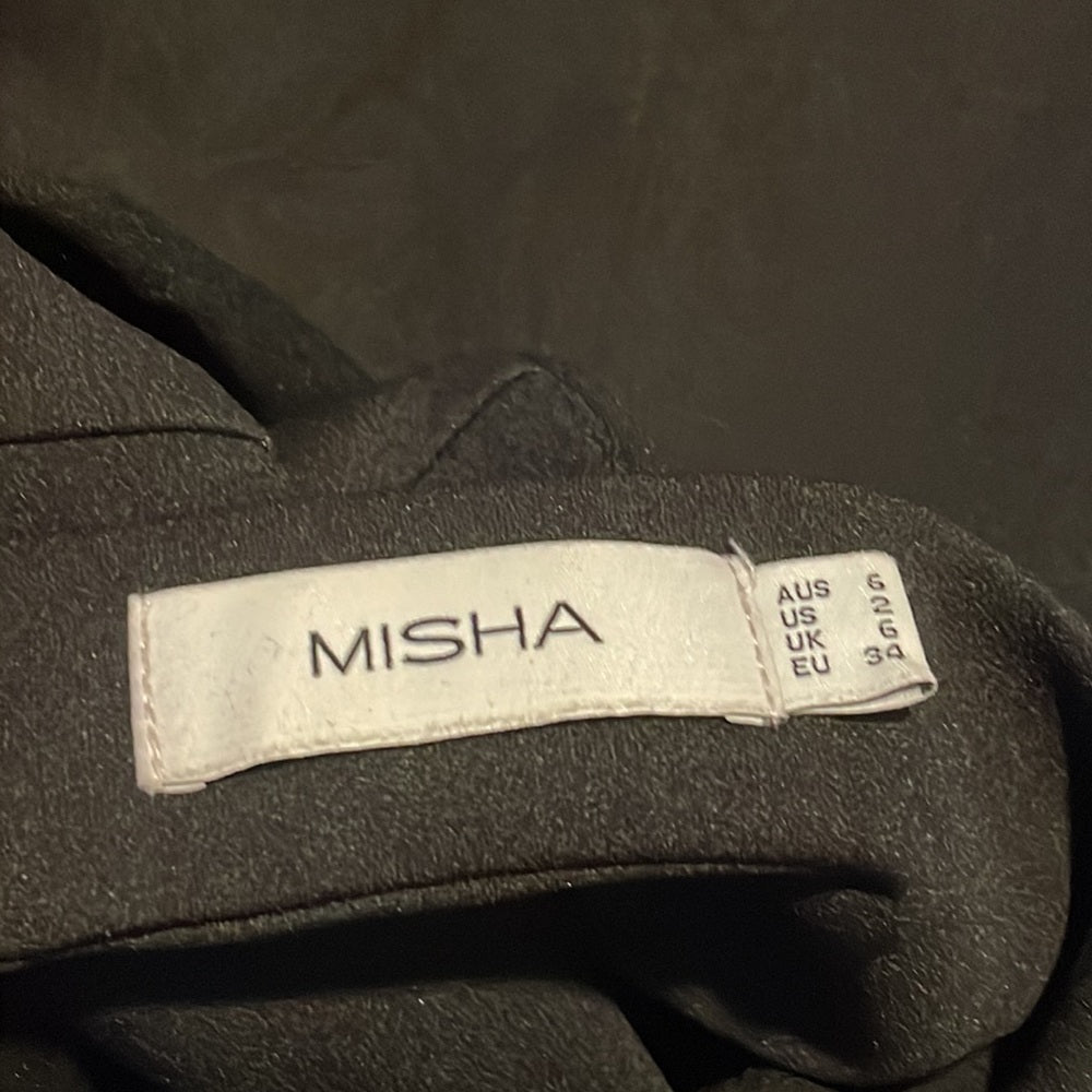 MISHA Women’s Black Pant Jumpsuit with open Back Size US 2