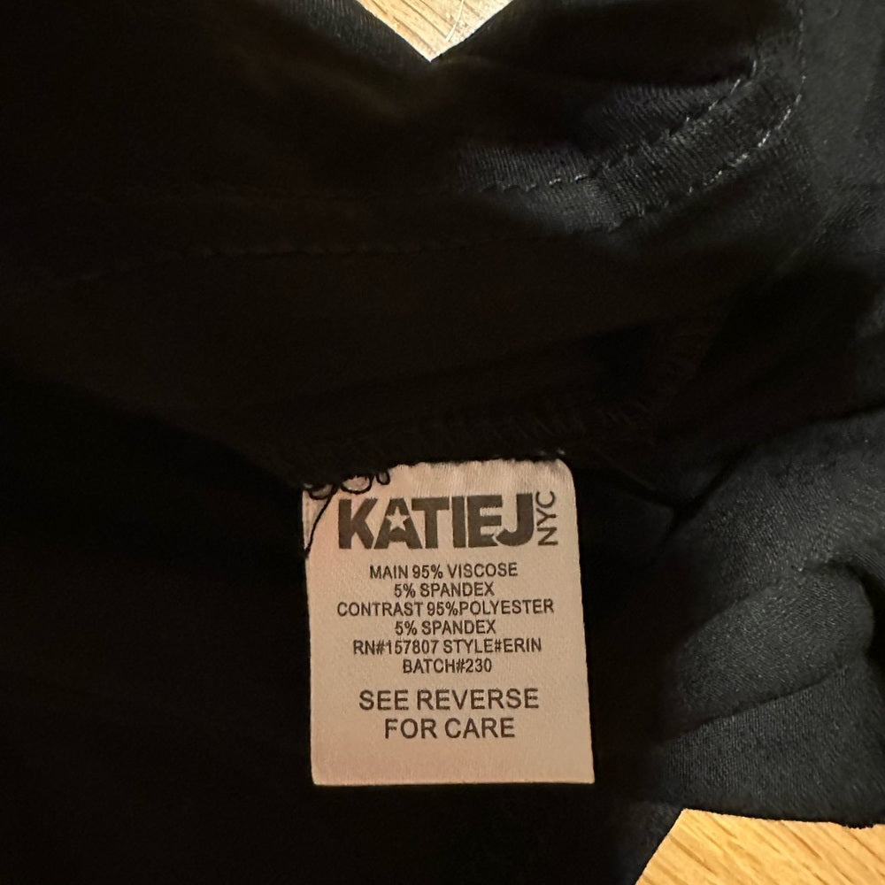 NWT Katie J NYC Black Blouse Size Small
