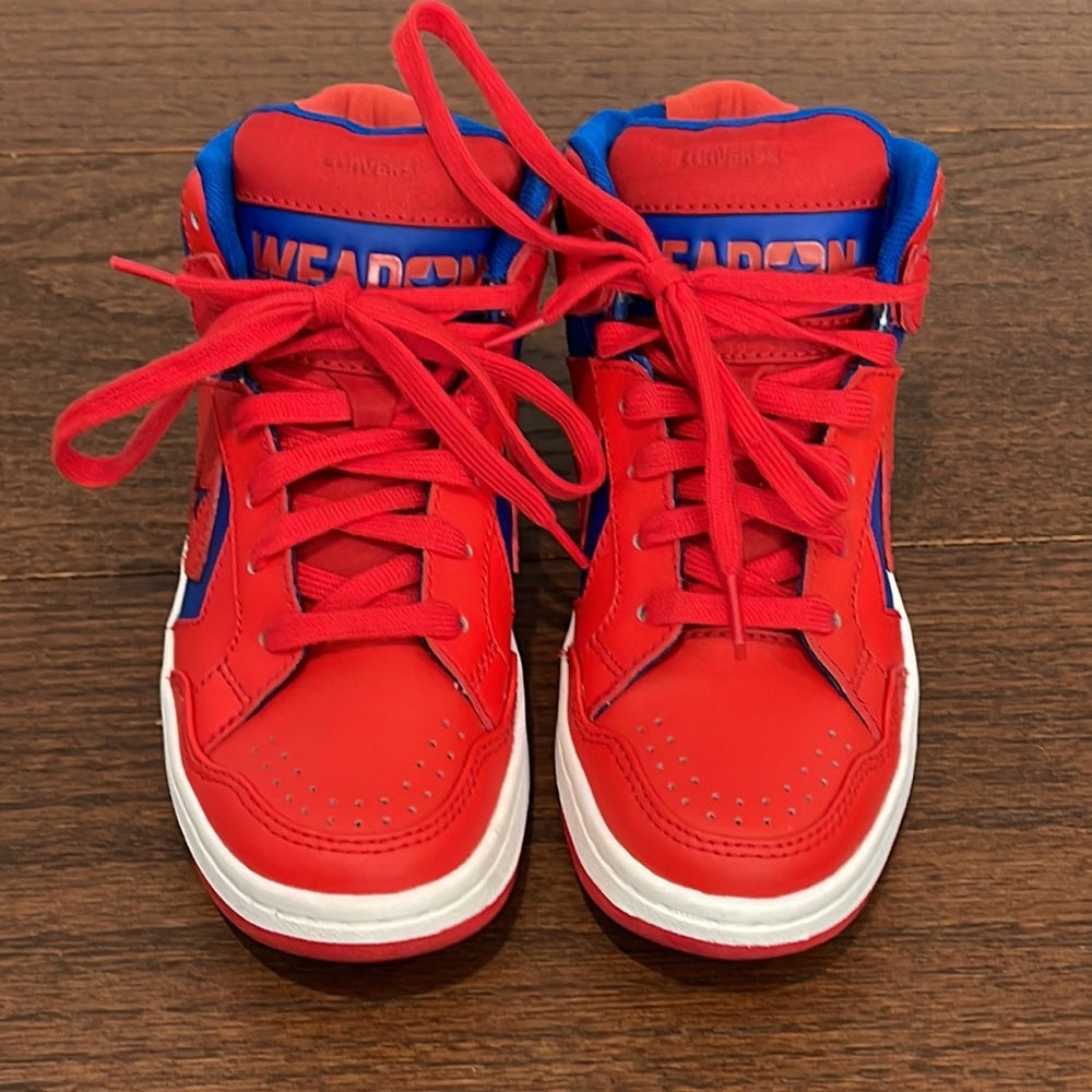 Converse Boys High Top Red and Blue Sneakers Size 3