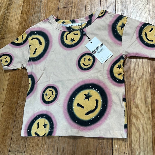 NWT Molo Kid’s Beige Smiley Face T-Shirt Size 7