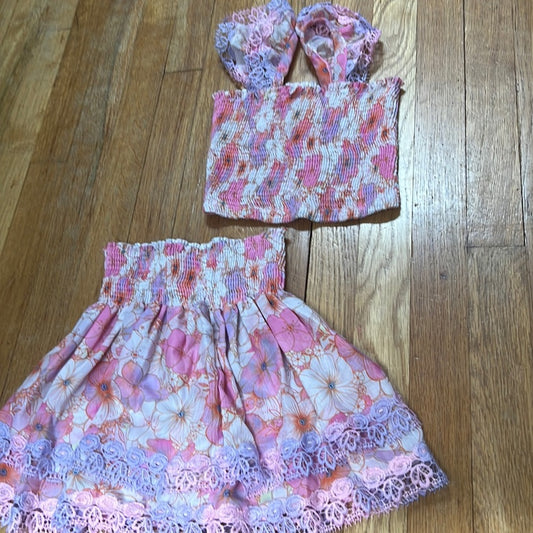 Peixoto Matching Pink and Purple Floral Set Size S