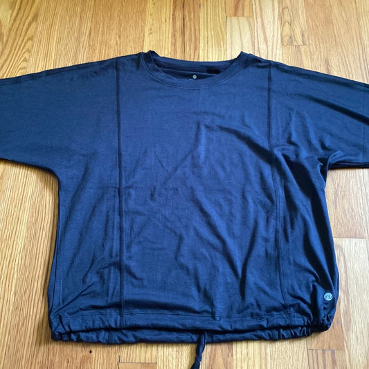 Apana black drawstring athletic long sleeve size small