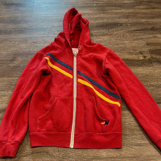 Aviator Nation Kids Red “Pray For Surf” Zip-Up - Size 8