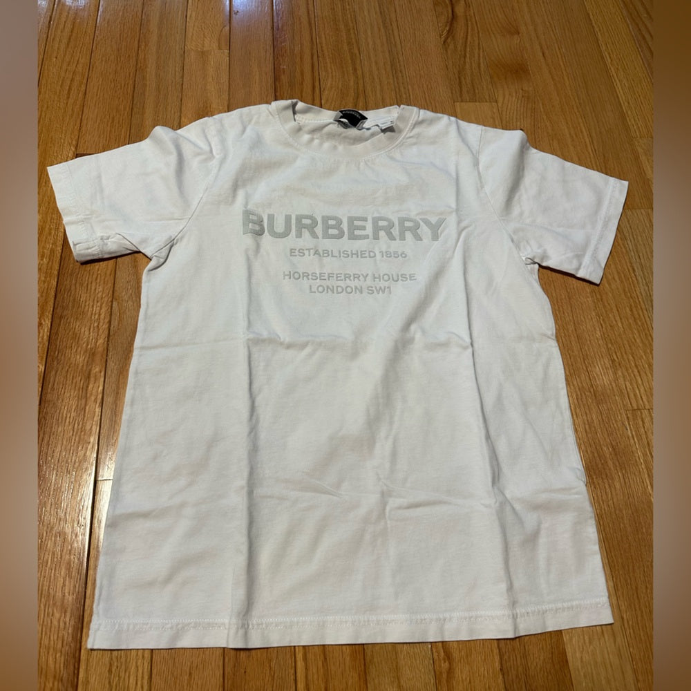 Burberry White Tee Shirt Size 14 Y