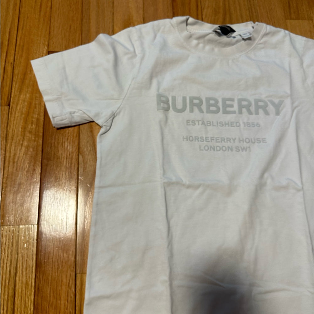 Burberry White Tee Shirt Size 14 Y