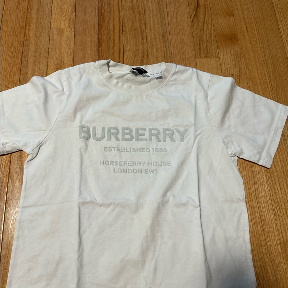 Burberry White Tee Shirt Size 14 Y