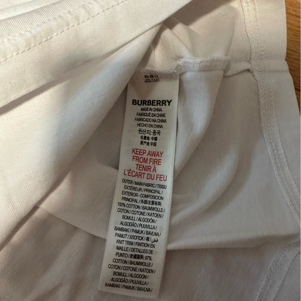 Burberry White Tee Shirt Size 14 Y