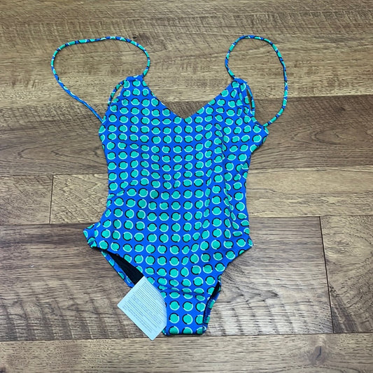 NWT Solid & Striped Women’s Swimming Dot-Laguna Blue One Piece Size S