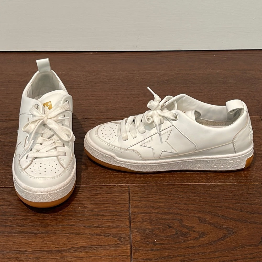 Golden Goose Women’s White Leather YEAH Sneakers Size 37/7
