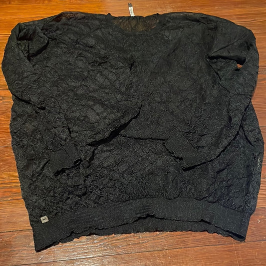 Manila Grace Women’s Black Lacy Blouse Size L