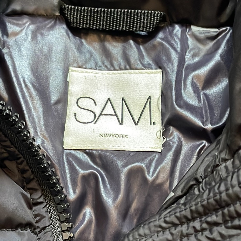 SAM Girls Black with Silver Star Puffer Jacket Size 8