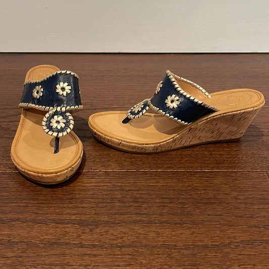 Jack Rogers Women’s Navy Mid Wedge Size 9