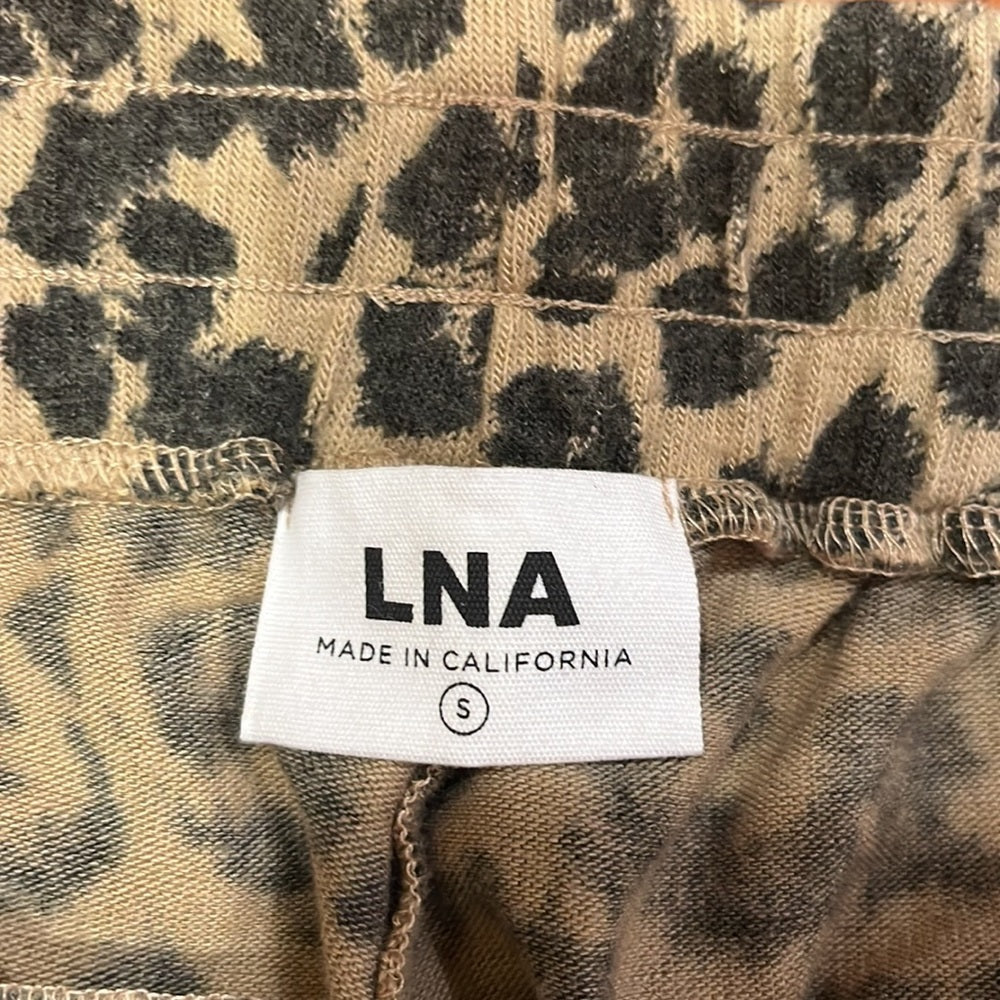 LNA Woman’s Leopard Print Sweatshirt Set Size S