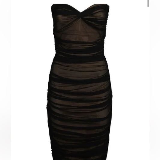 Norma Kamali Woman’s Black Strapless Dress Size XS/34