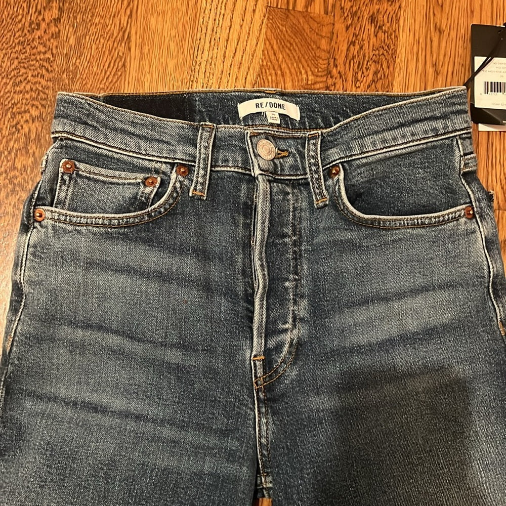 Re/Done Women’s Mid 90’s High Rise Ankle Crop Jeans Size 26