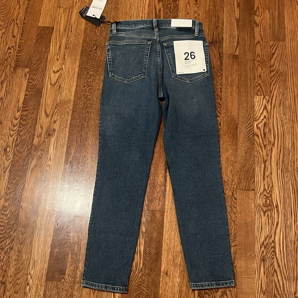 Re/Done Women’s Mid 90’s High Rise Ankle Crop Jeans Size 26