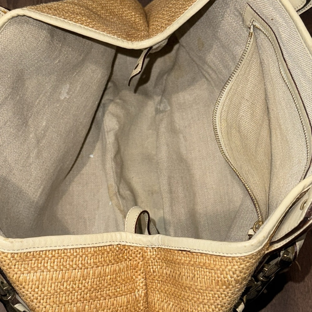 Gucci Straw Pelham Shoulder Bag