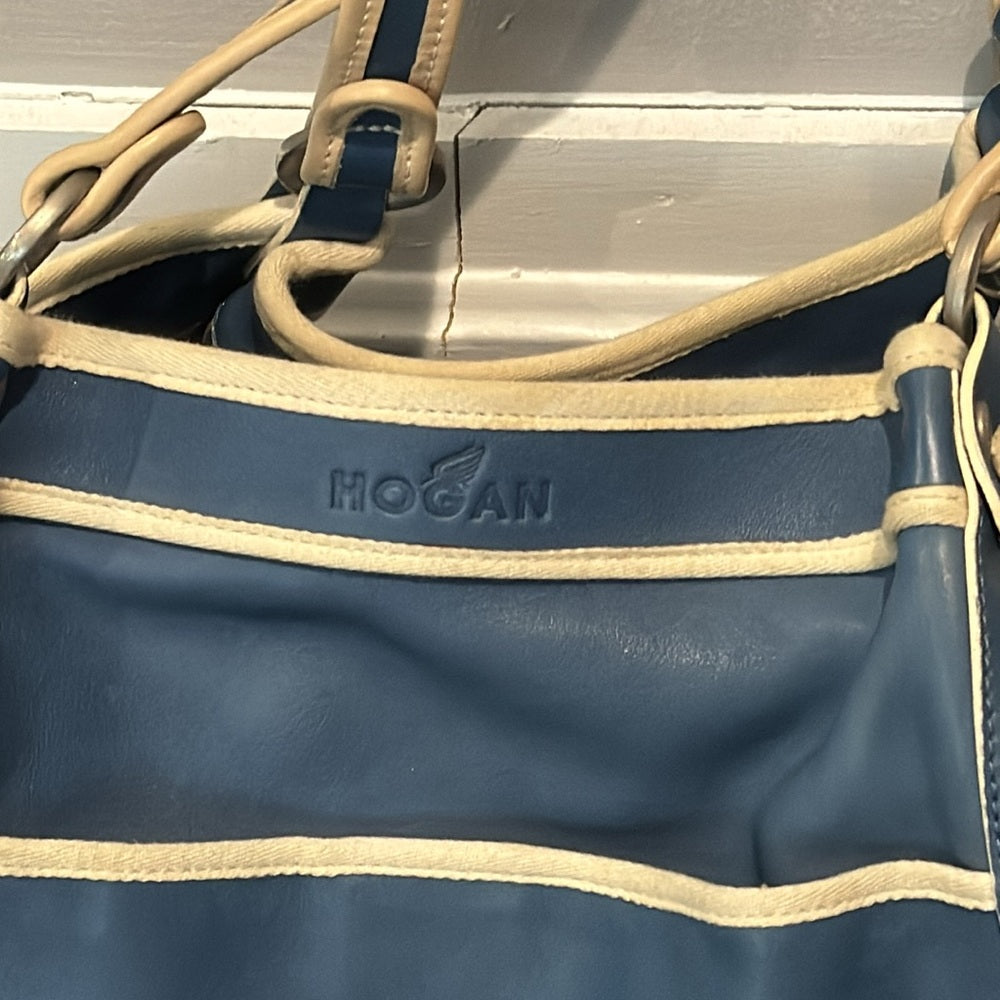 Hogan Blue Leather Shoulder Bag